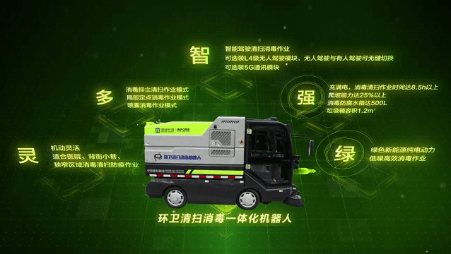 智能环卫机器人军团再添猛将！清扫消毒一体化机器人利剑出鞘